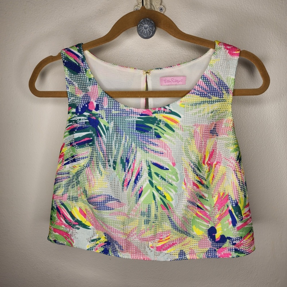 NEW!! Lilly Pulitzer Multicolor Tropical Print Two-Piece Skirt Set - Picture 3 of 14